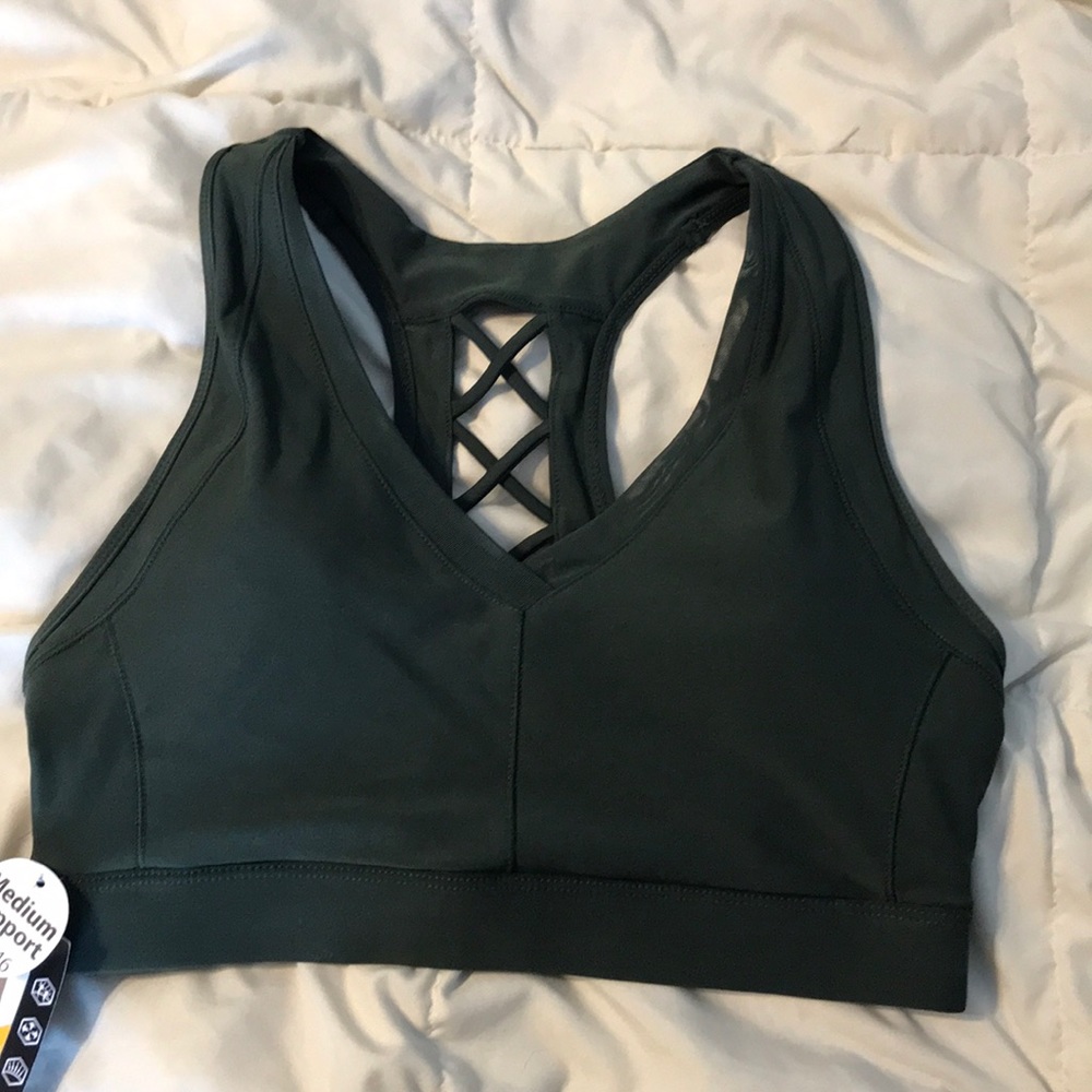 Army Green Sports Bra